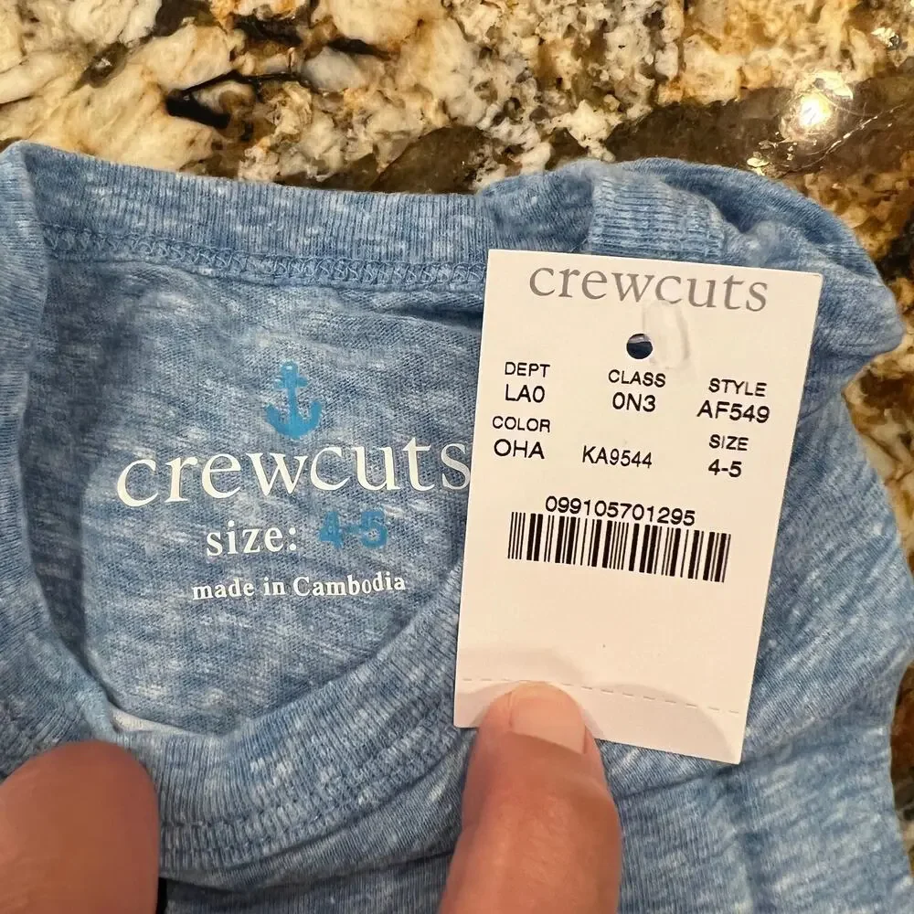 NWT J. Crew Boys' Light Blue W/Sherpa Owl Long Sleeve Tee